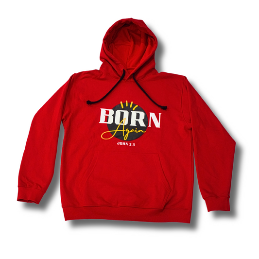 Born Again | Red Fleeced Hoodie