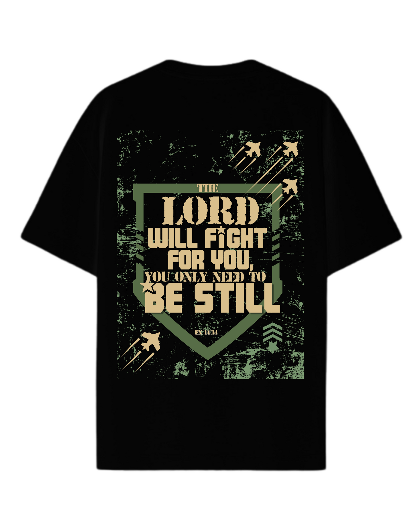 Lord will Fight - Black Oversized Tshirt