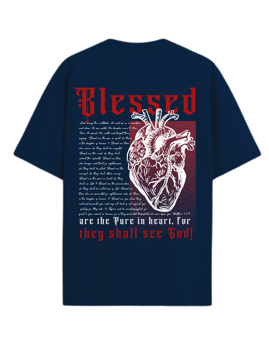 Blessed - Navy Blue Oversized Tshirt